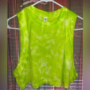 NWT Size 6 Lululemon All Yours Cropped Tank Tie Dye Color Mar9
